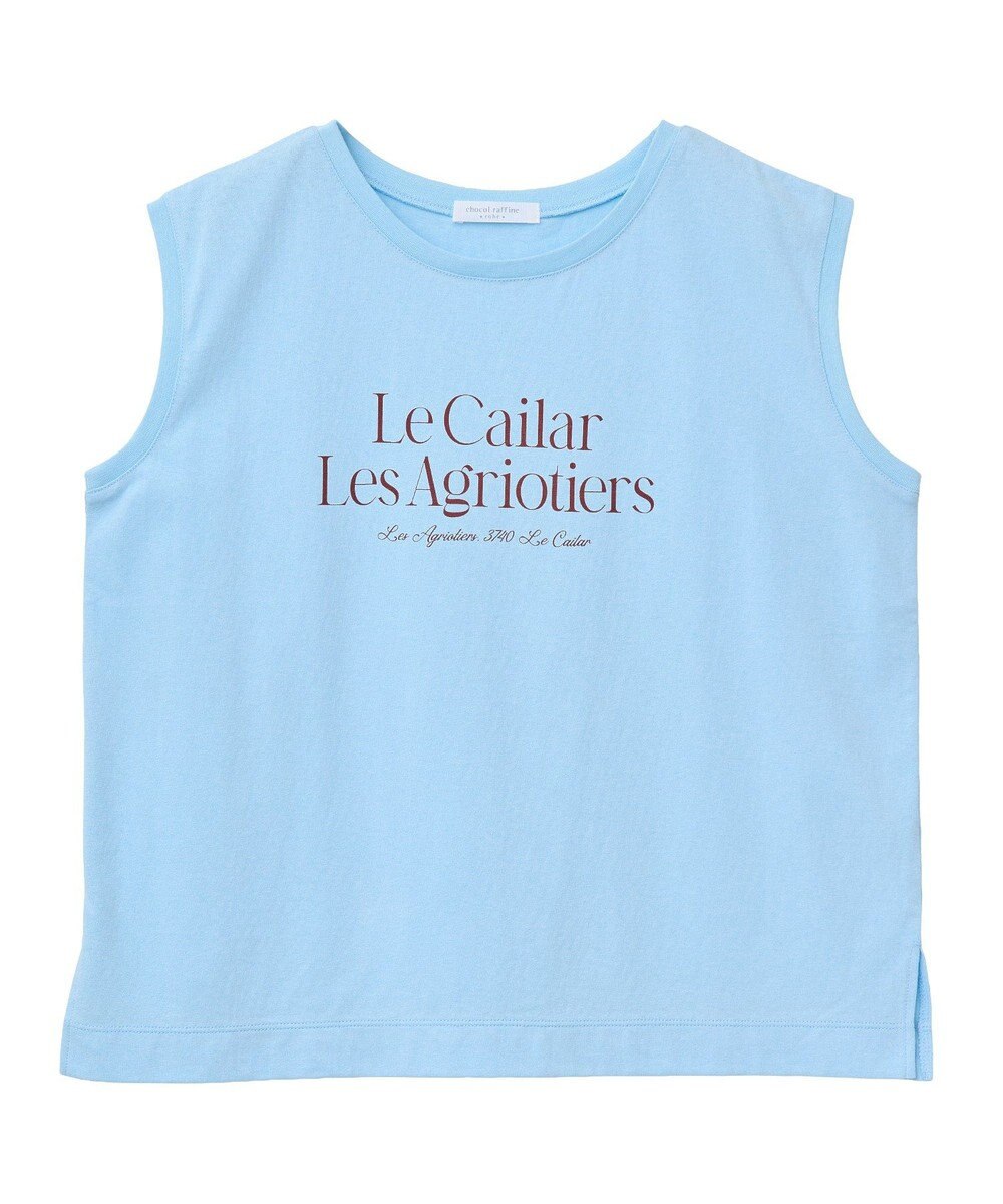 Green Parks ノースリーブフェミニンロゴプルオーバー 