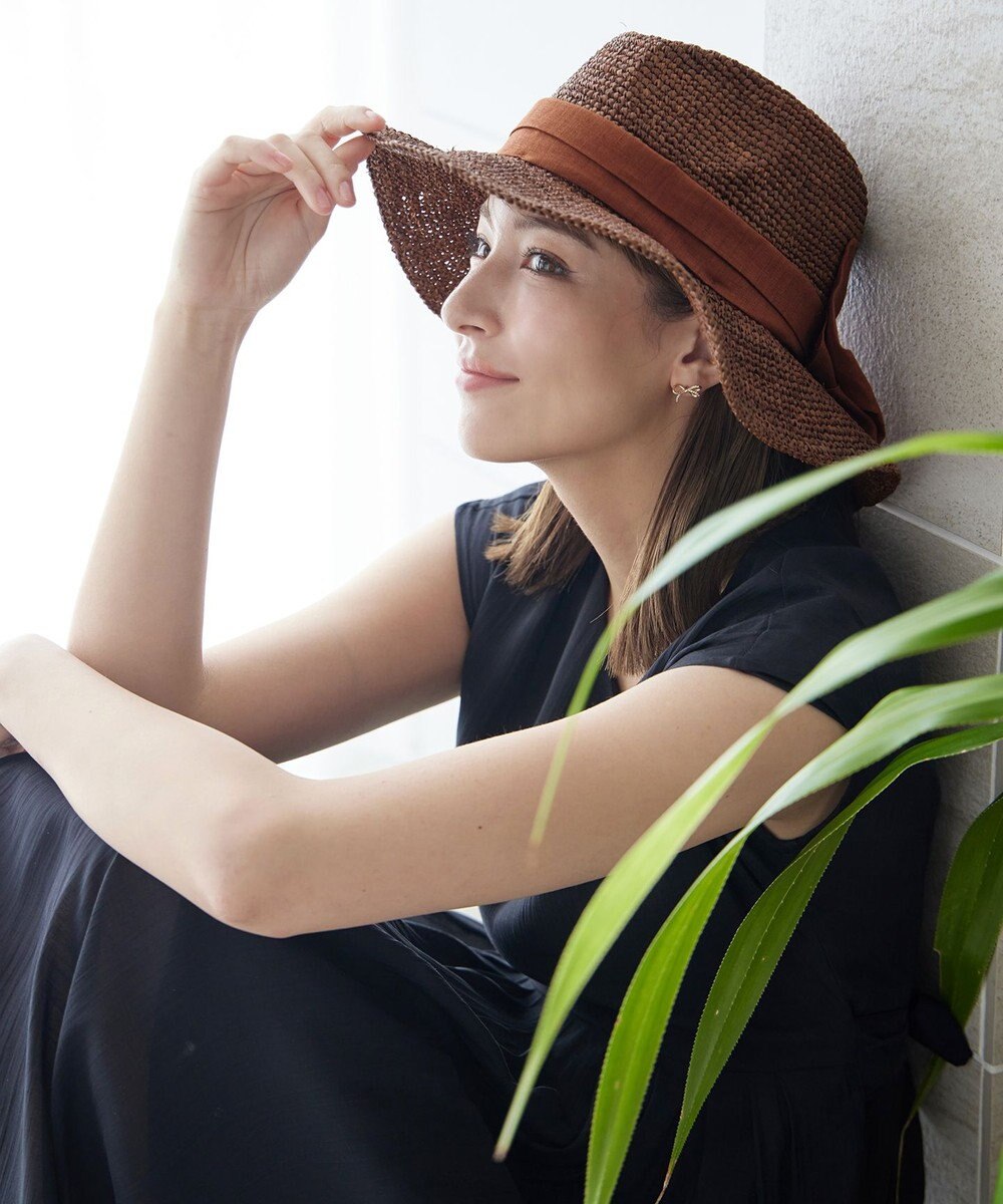 Tiaclasse  ツバ広リボンハット 