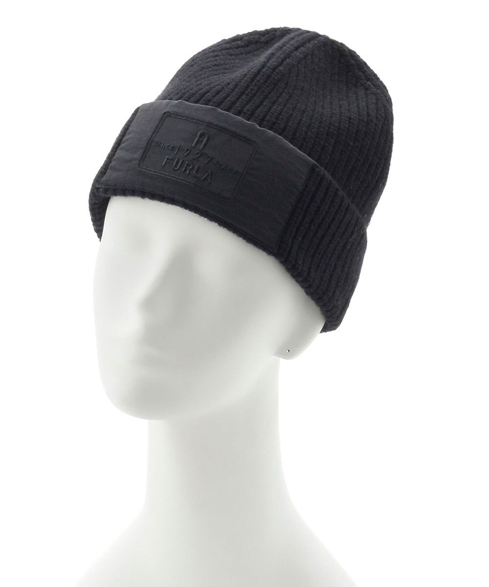 MOONBAT FURLA(フルラ) タフタ刺繍入りニット帽 