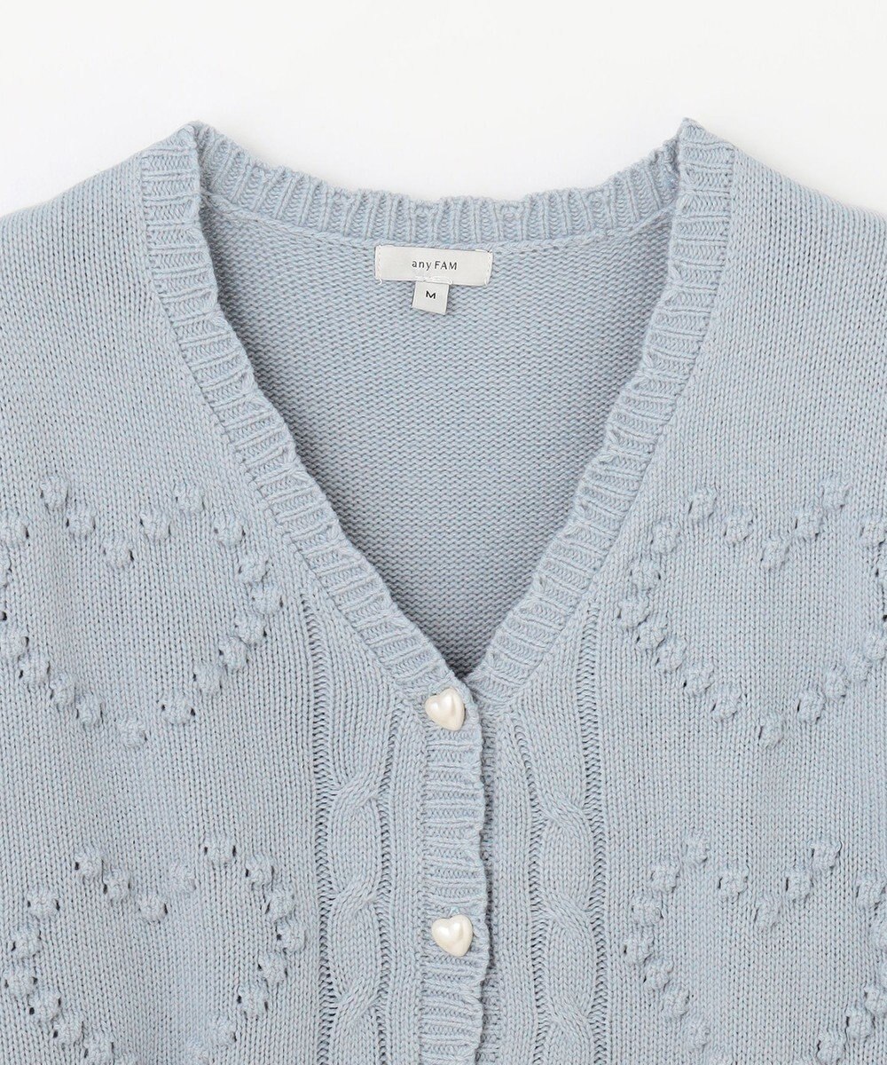 ANY KIDS ハート ニット カーディガン 