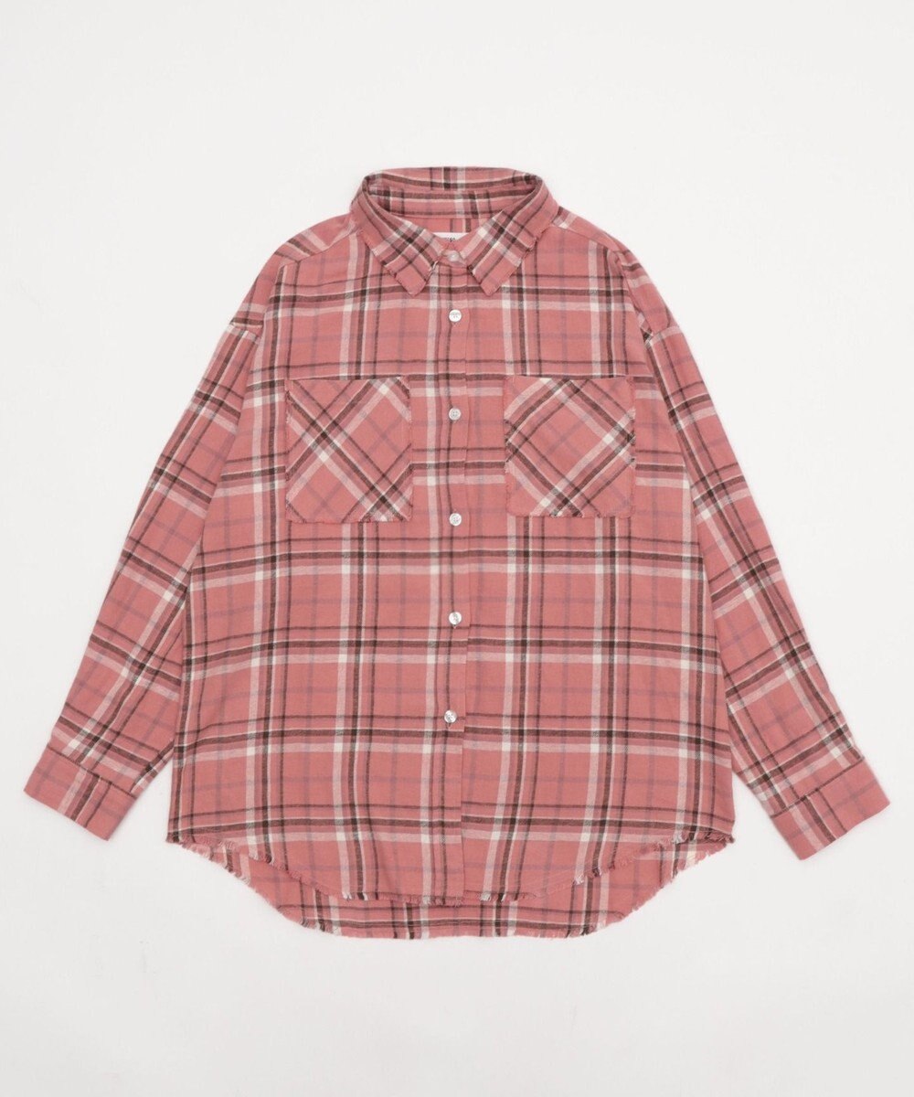 WEGO チェックBIGネルシャツ 