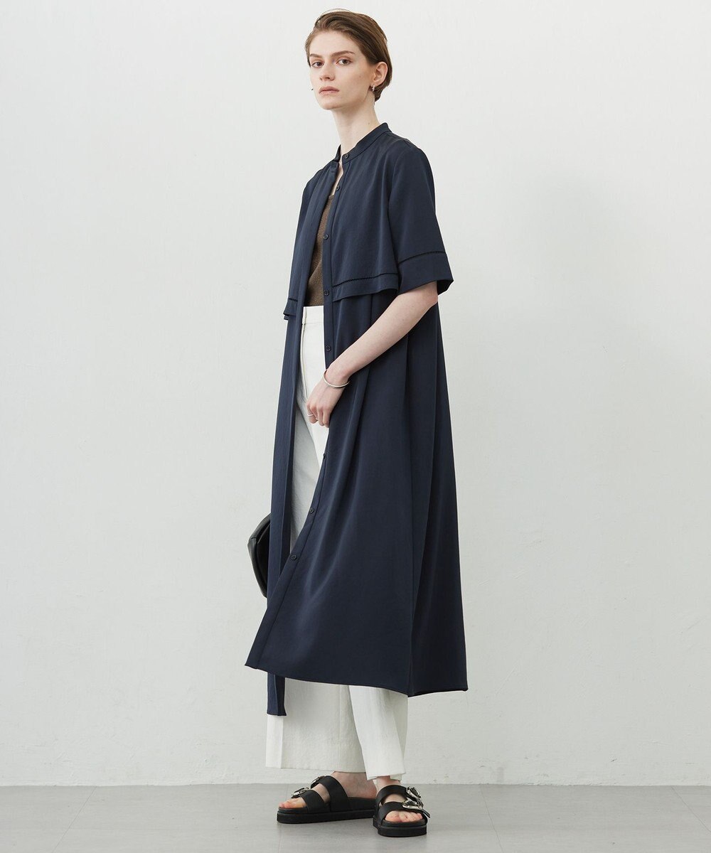 ICB L 【ASUMI・MANAMIコラボ 丈が選べる】ハシゴレースシャツワンピース 