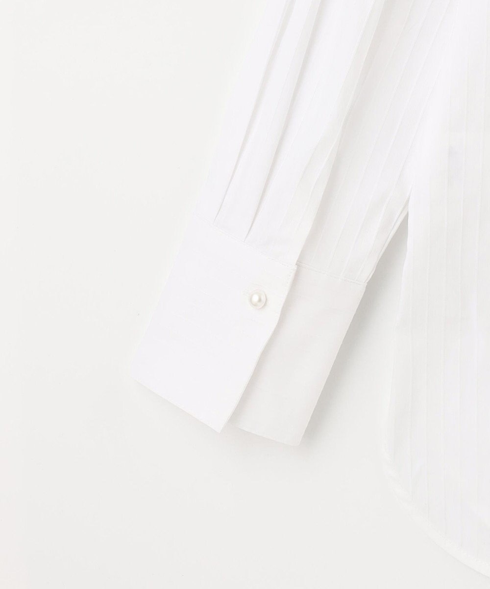 J.PRESS LADIES S 【洗える】ドビーストレッチ バンドカラー ブラウス 