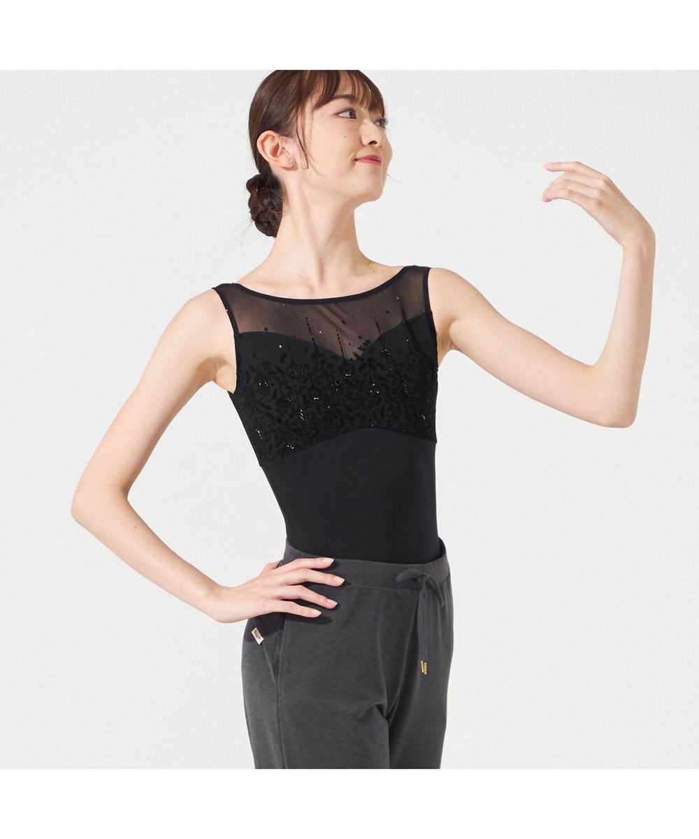 Chacott ◎【Nela ライン】ノースリーブレオタード 