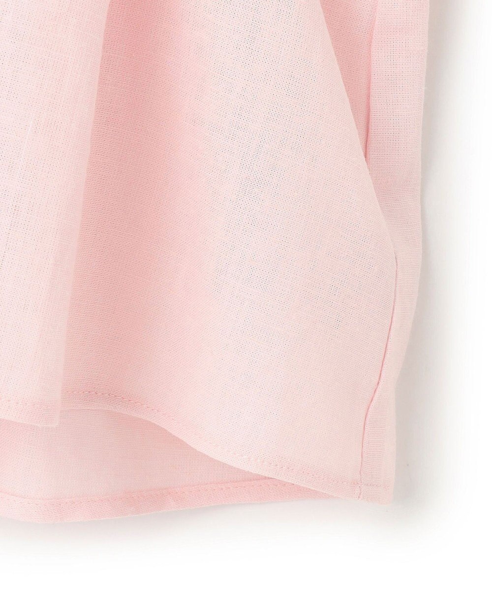 UNFILO リネンレーヨン タックブラウス 