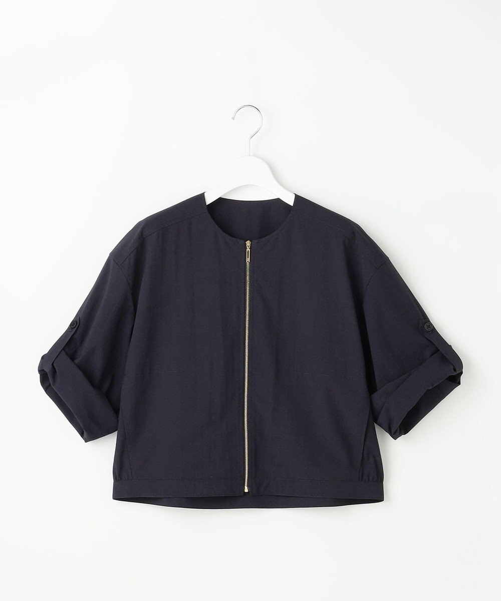 自由区 ファンクショナルブロード ノーカラーブルゾン 