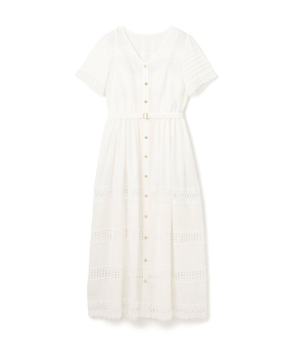 GRACE CONTINENTAL レース切替フレアワンピース 