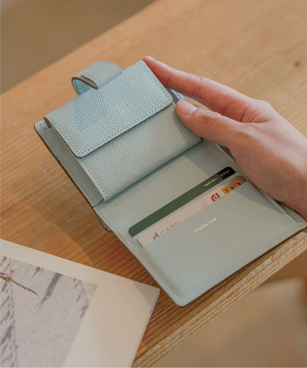 Atelier nuu 日本製 本革 バイカラーnoble 二つ折れウォレット 