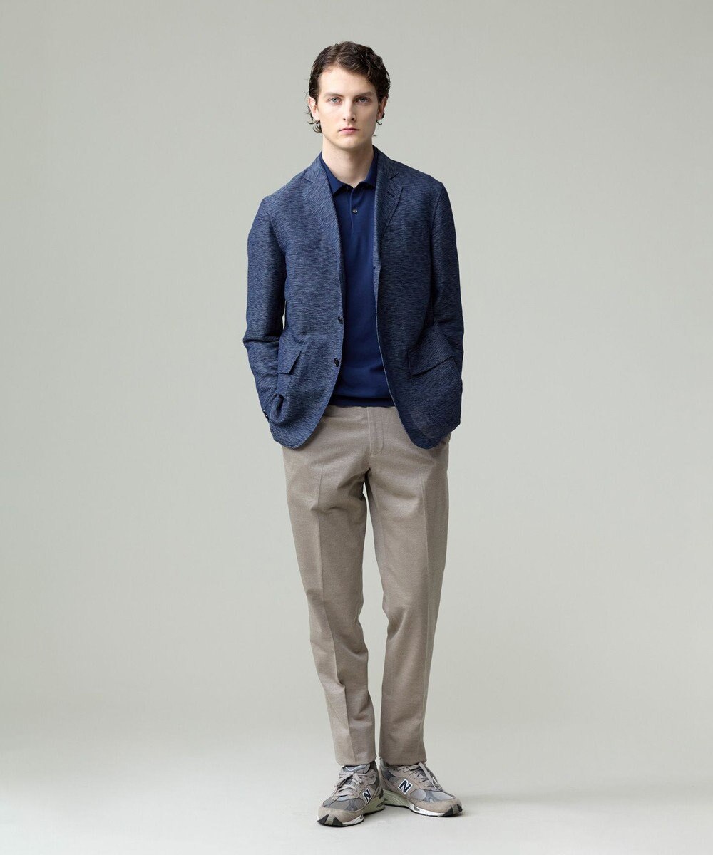 J.PRESS MEN 機能×縫製₌快適な着心地 「高見え」ニットポロ【接触冷感 / 洗える】ホールガーメントニット ポロシャツ 