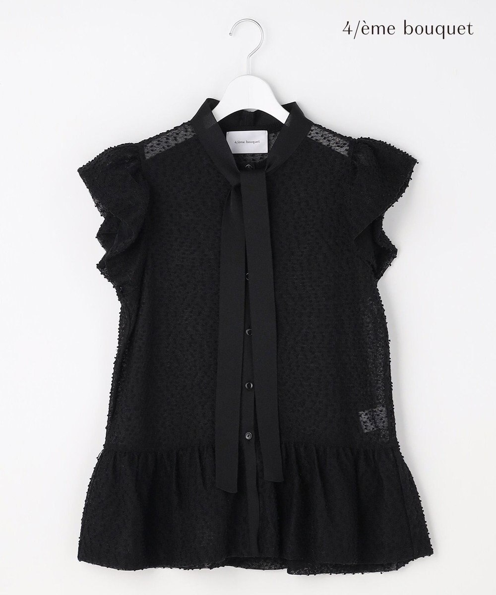 自由区 【カトリエムブーケ】Expression delicate ボウタイチュールトップス 