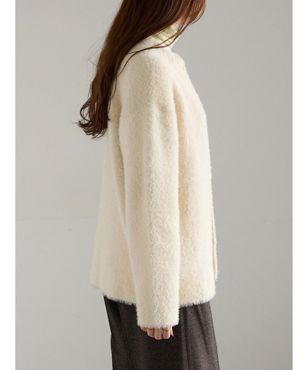 Te chichi ダブルフェイスフェザーカーディガン 