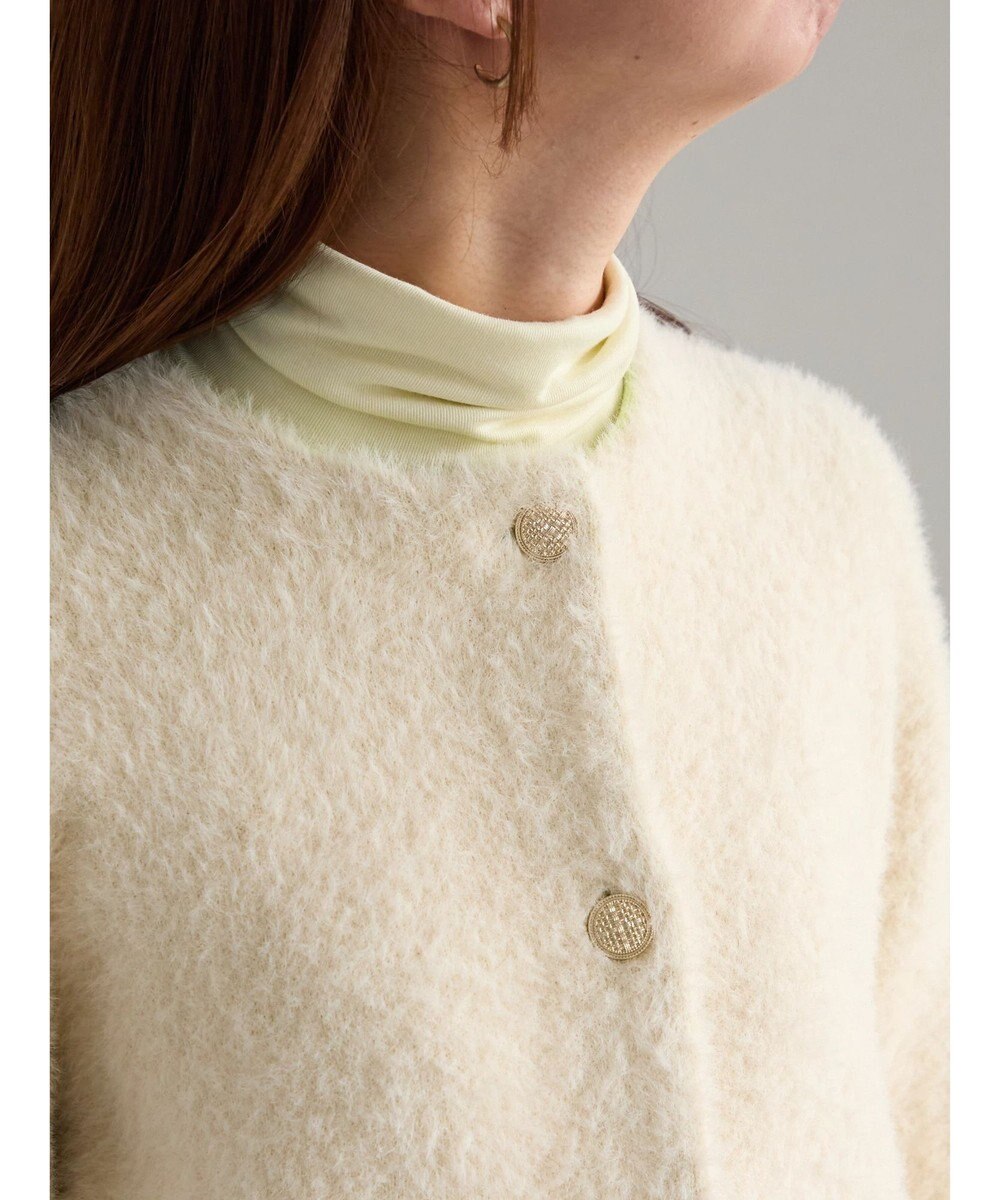 Te chichi ダブルフェイスフェザーカーディガン 