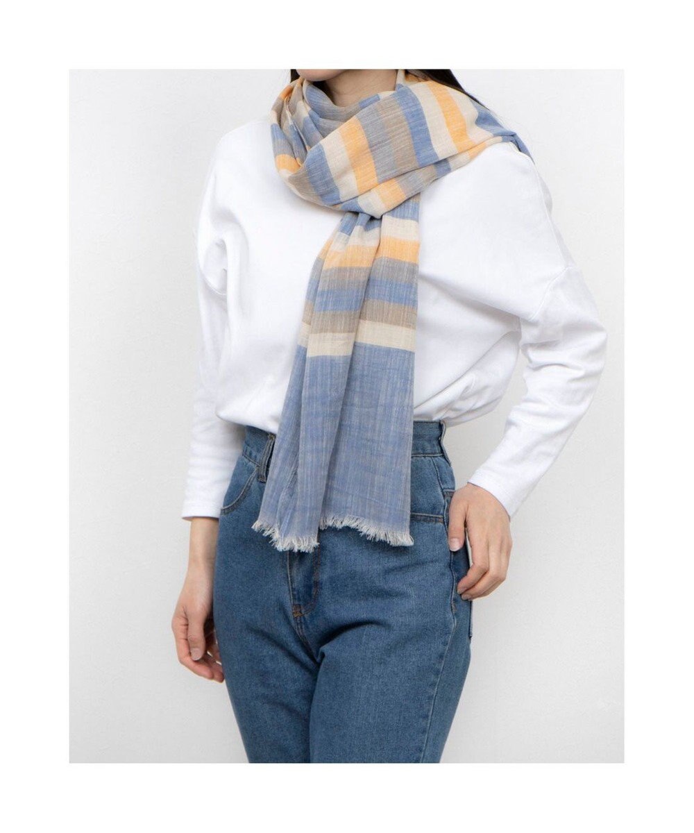 UNBILLION カシュネ cache nez / 綿混ボーダーストール 