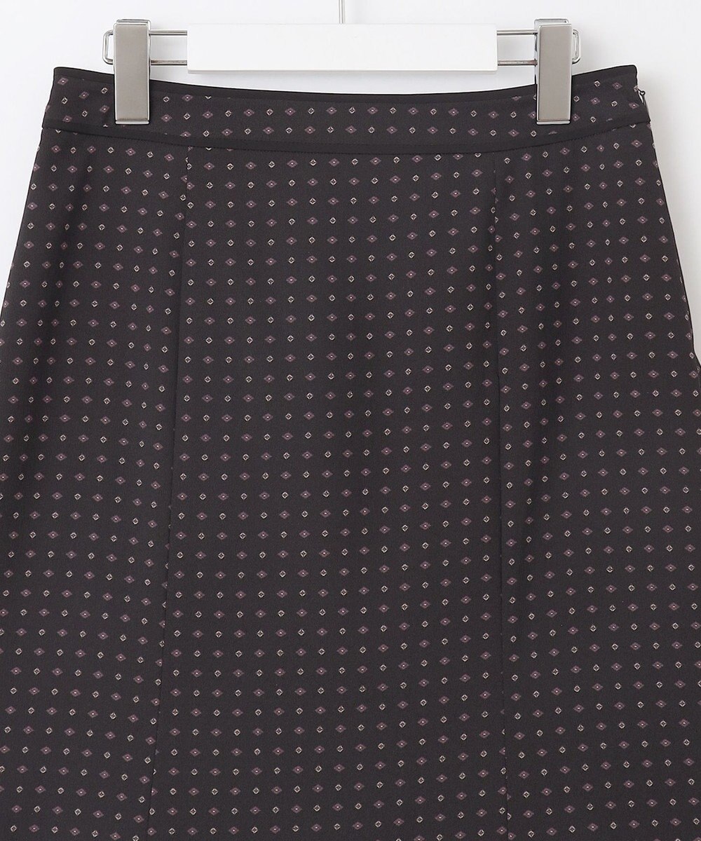 J.PRESS LADIES 【洗える】シュリンクデシン ジオメトリックプリント スカート 