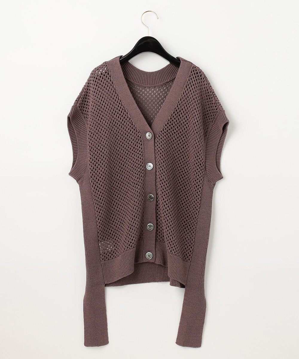 GRACE CONTINENTAL メッシュ2wayニットトップ 