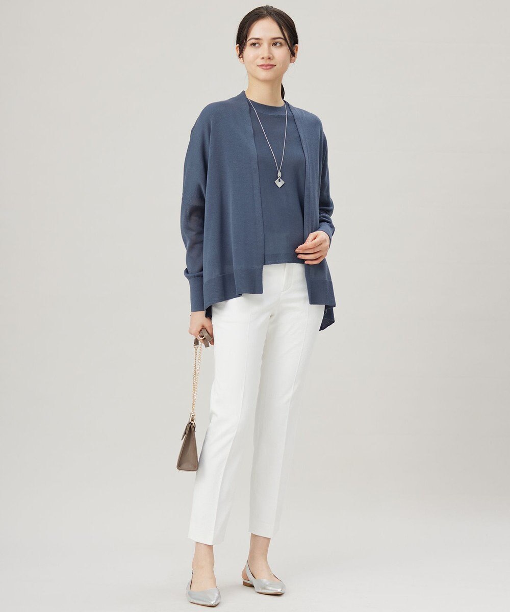 自由区 L 【接触冷感・UVカット・吸水速乾・洗える】シェルタリングテーパード パンツ 