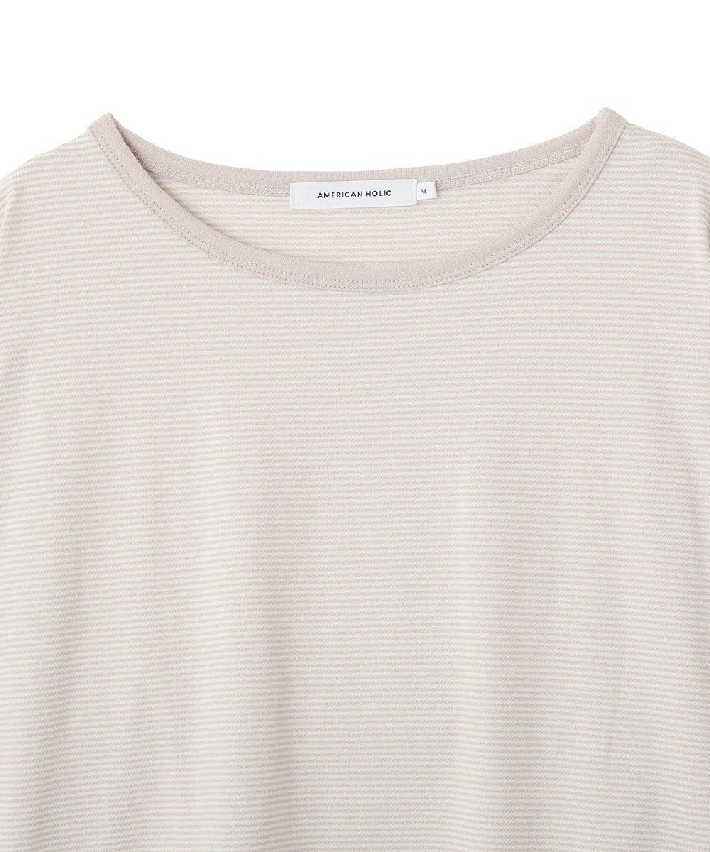 AMERICAN HOLIC シアーカラーボーダープルオーバー 