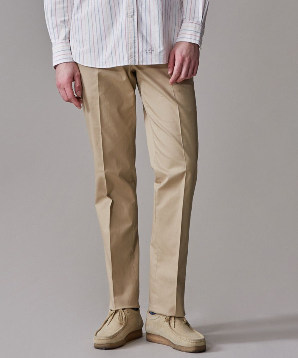 J.PRESS MEN 洗練されたデザインと機能性【ストレッチ】トリコチン ステムテーパード パンツ 