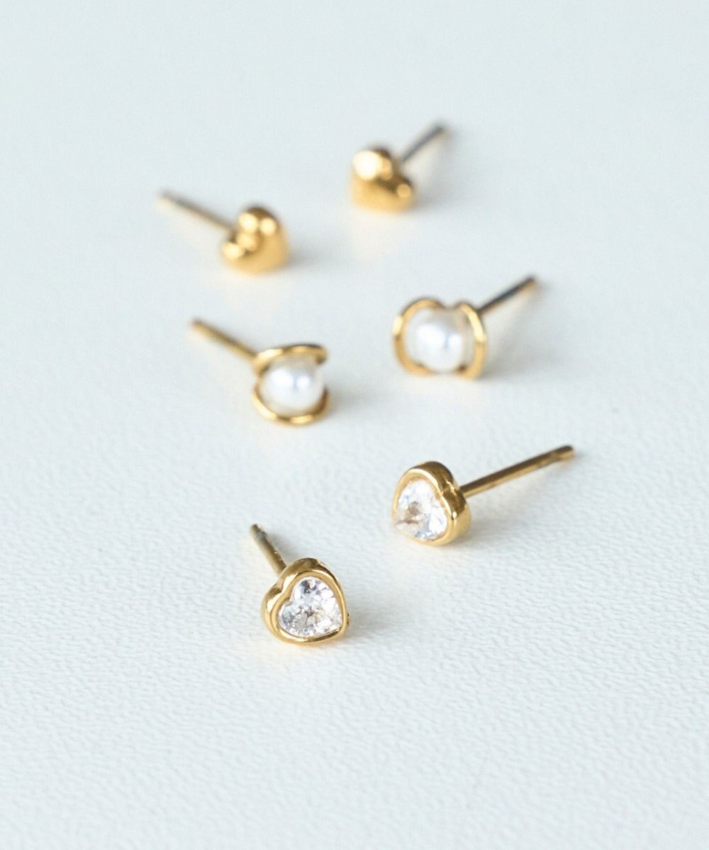 Phoebe 【金属アレルギー対応】プチメタルパールピアス/サージカルステンレス 