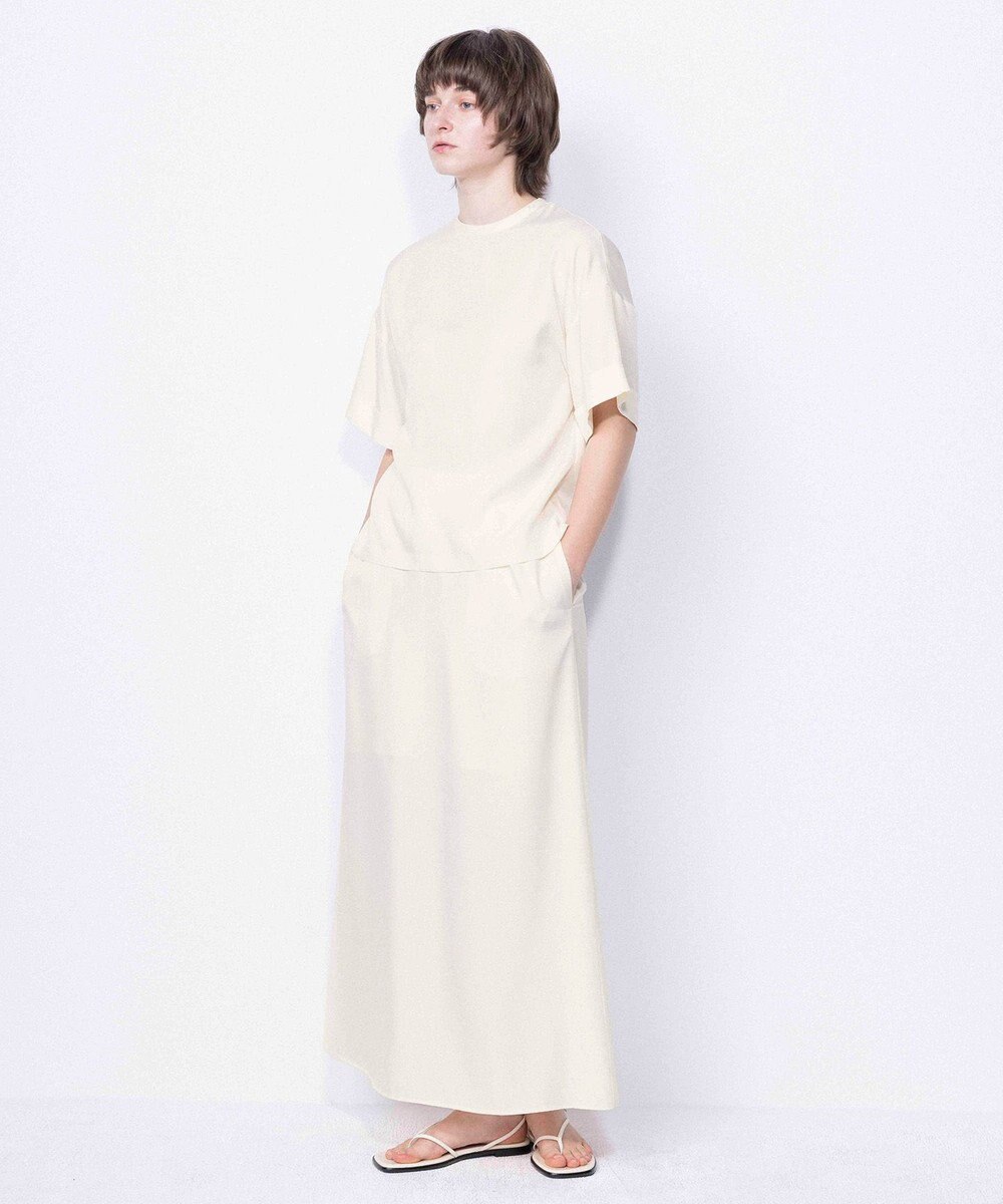 NAVE 【ReNAVE・セットアップ可/洗える/UVケア/接触冷感】フィブリルシャンブレー Aラインスカート 