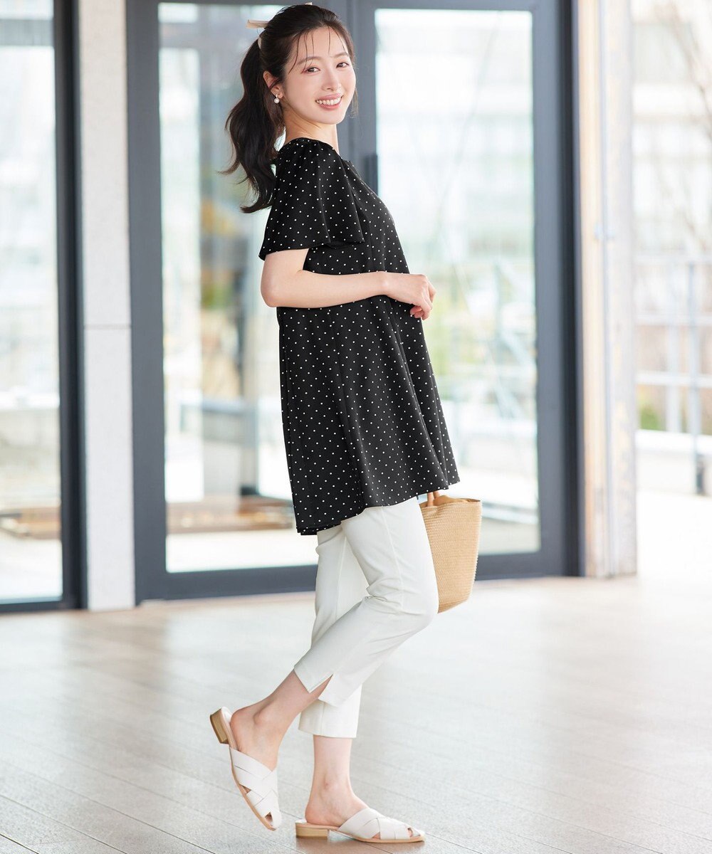 Tiaclasse 【日本製】ドライモーメント裾スリットパンツ 