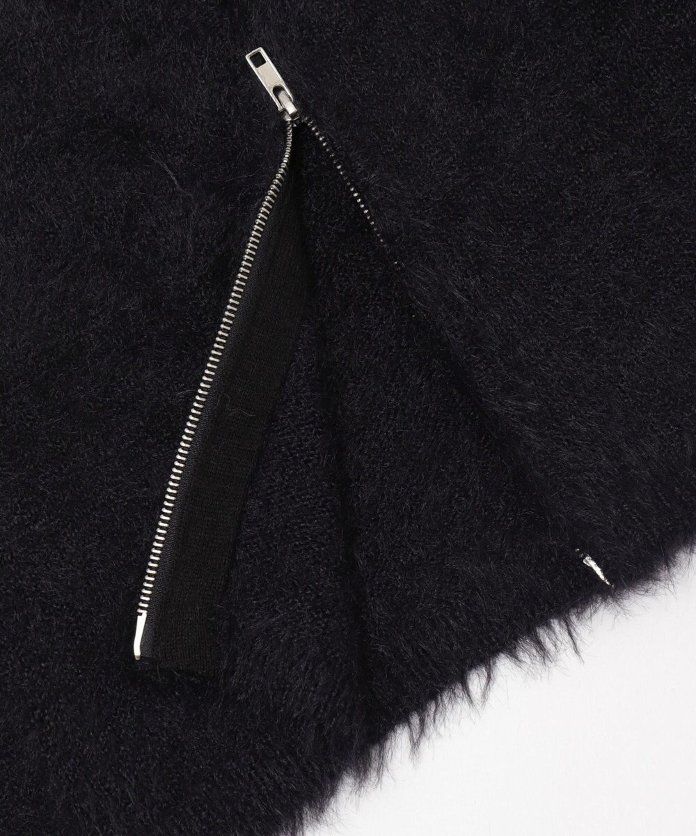 WEGO 【25秋冬新作】シャギーニットジップパーカー 