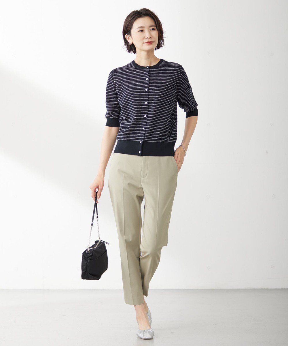 J.PRESS LADIES L 【WEB限定カラーあり・セットアップ対応・洗える・撥水・防汚】コットンFITTYシャーク テーパード パンツ 