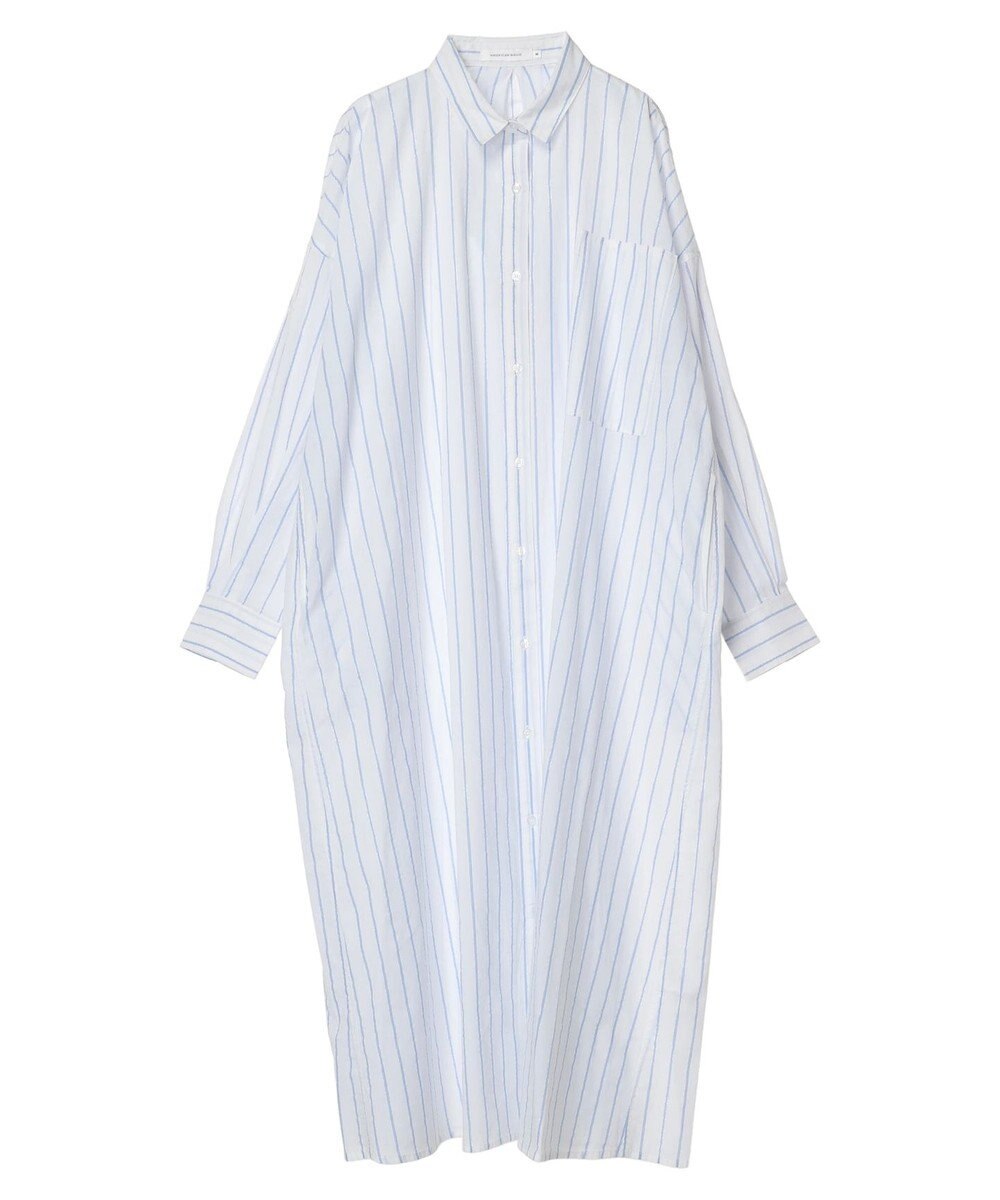 AMERICAN HOLIC 丈違いラメストライプワンピース 