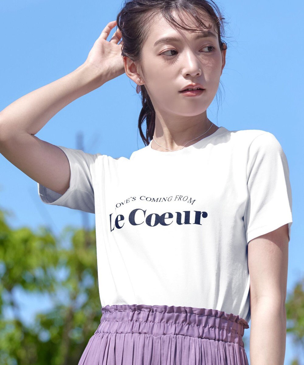 Tiaclasse 【洗える】シンプルロゴプリントTシャツ 