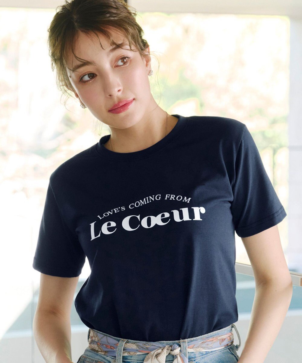 Tiaclasse 【洗える】シンプルロゴプリントTシャツ 