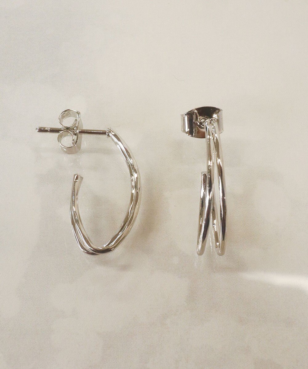 Tiaclasse 【金属アレルギー対応】ダブルラインカーブピアス 