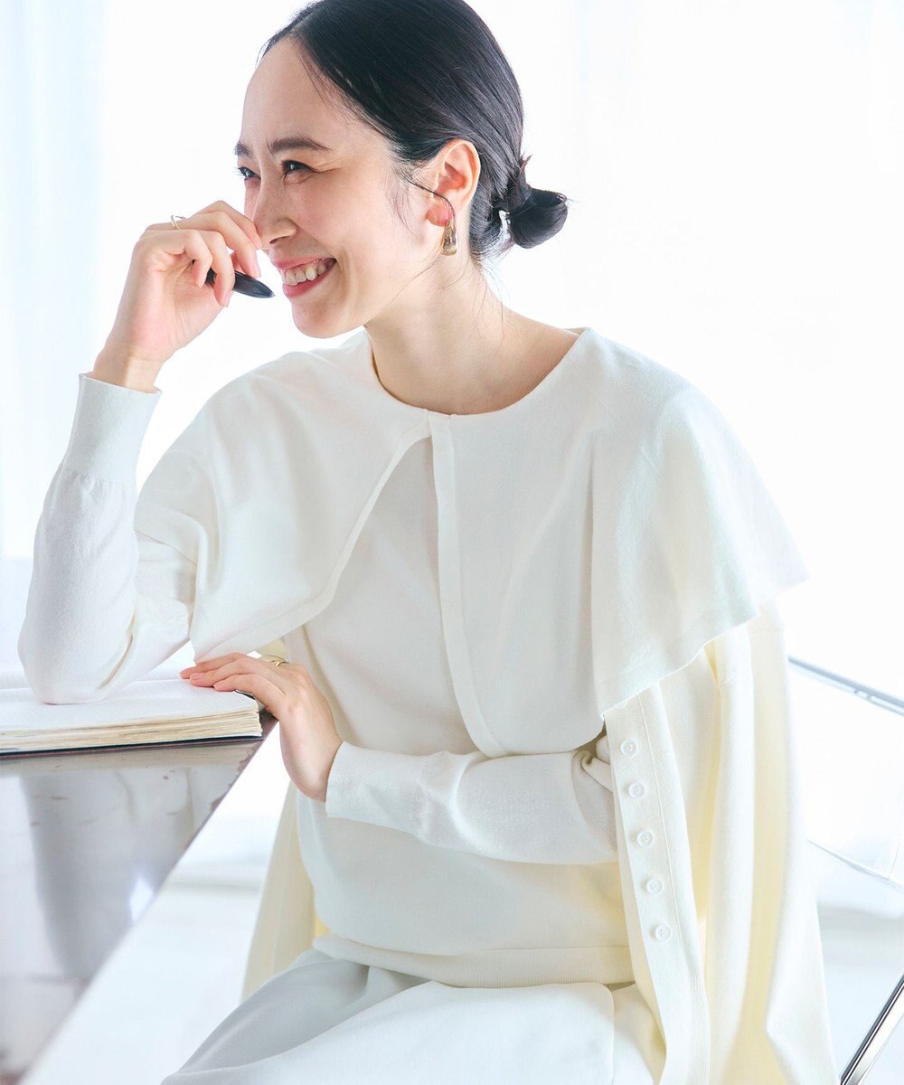 #Newans 【洗える】ケープカラープルオーバー 