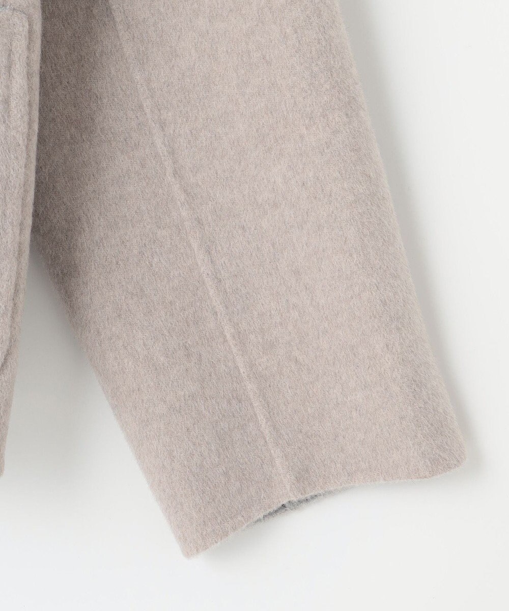 J.PRESS LADIES 【リバーシブル】ウールナイロン リバー ノーカラー ショートコート 