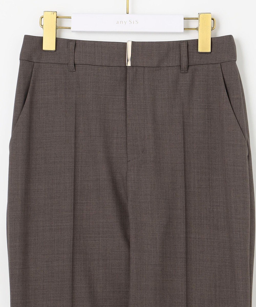 ANY SIS L ウーステッドエステル テーパード パンツ 