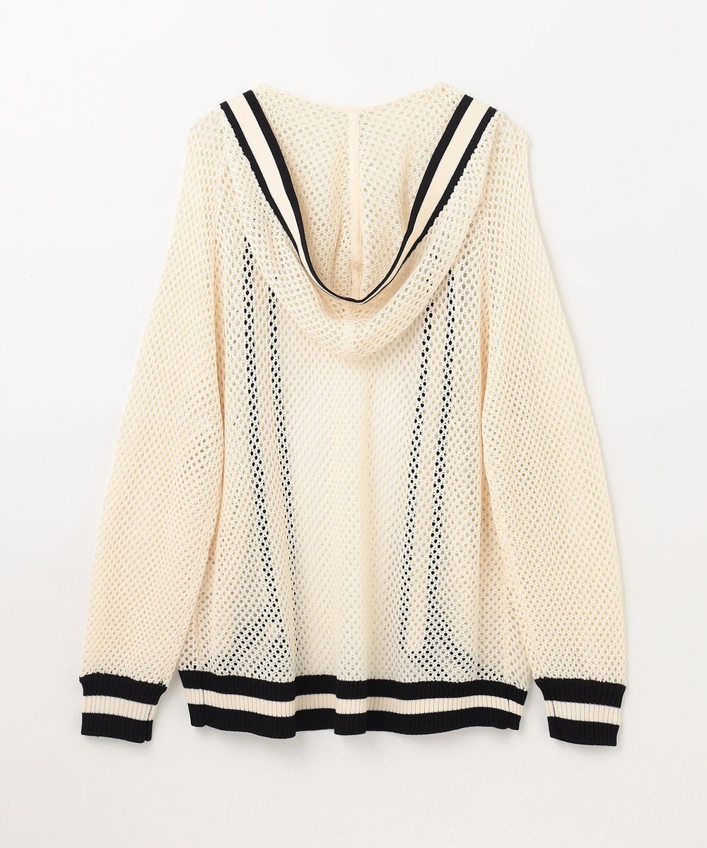 GRACE CONTINENTAL メッシュラインニットフーディ 