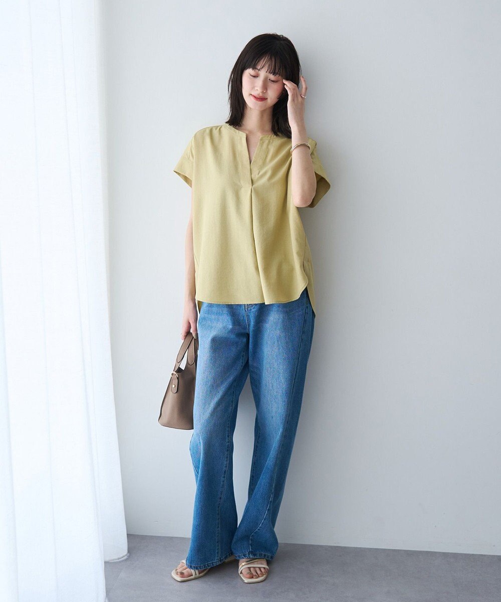 YECCA VECCA 【マシンウォッシャブル】サラサラスキッパーブラウス 