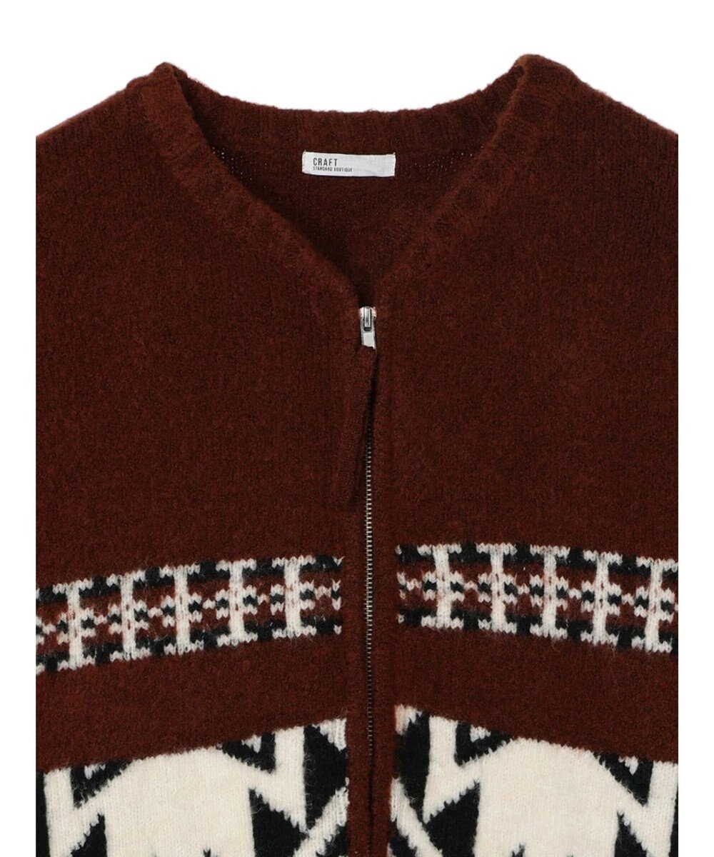CRAFT STANDARD BOUTIQUE オルテガ柄ニットＺＩＰブルゾン 