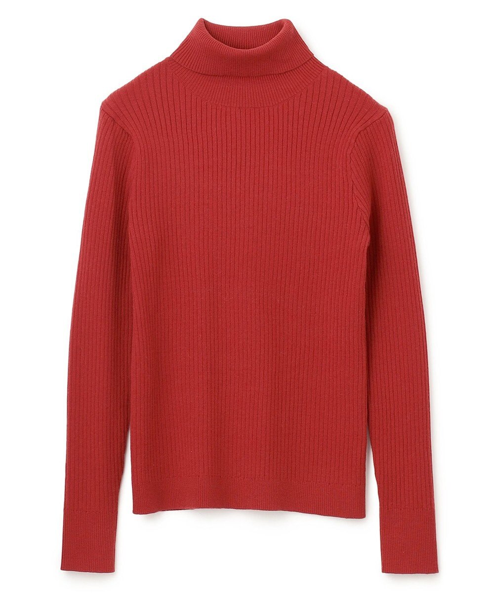 UNFILO 【吸湿発熱】リブ タートルネック ニット 