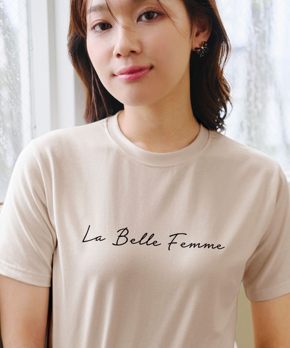 Tiaclasse 【洗える】シンプルロゴプリントTシャツ 