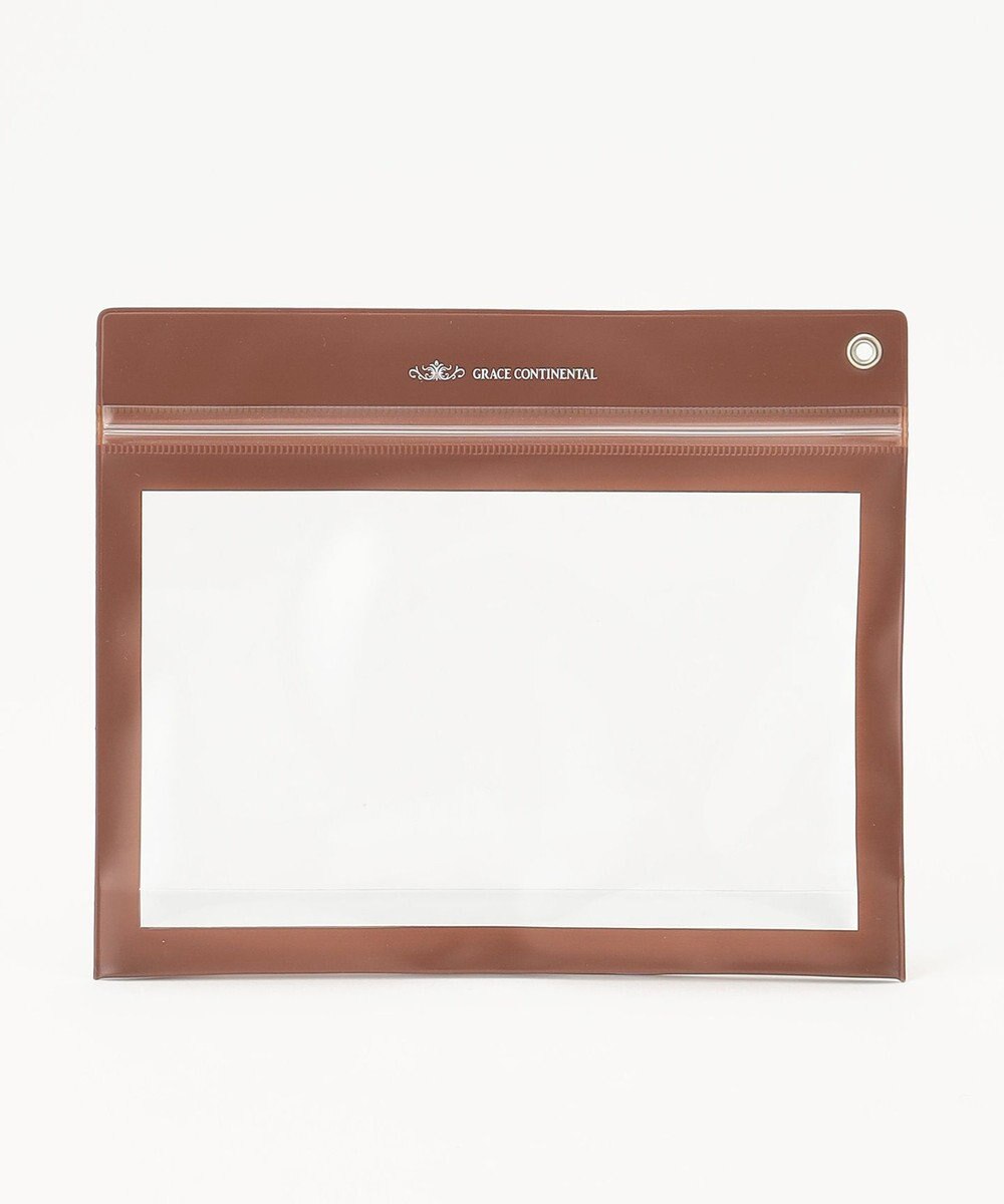 GRACE CONTINENTAL Fabricフラットポーチ 