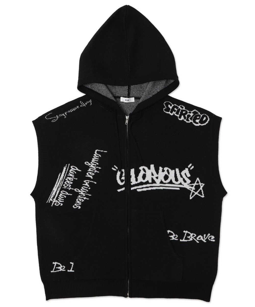 WEGO 【ユニセックス着用ITEM/MLサイズ展開】ジャガードノースリジップパーカー 