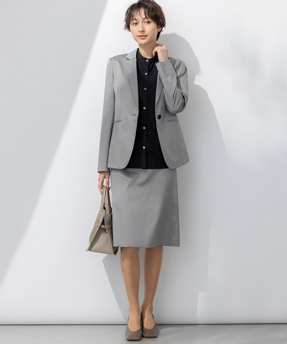 23区 L 【洗える】エンブロイダリー コンビ ブラウス 