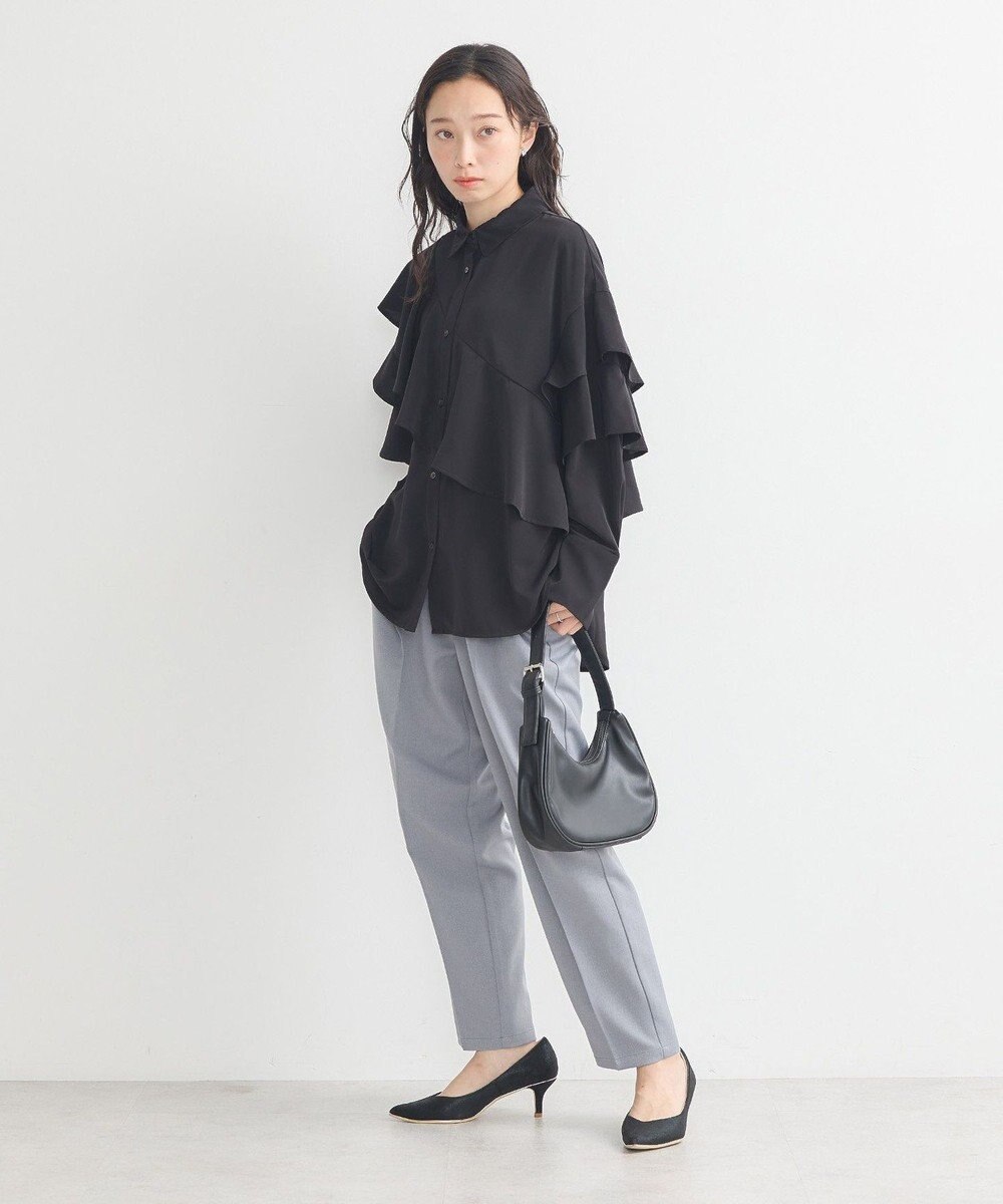 earth music&ecology アシメラッフルシャツ 