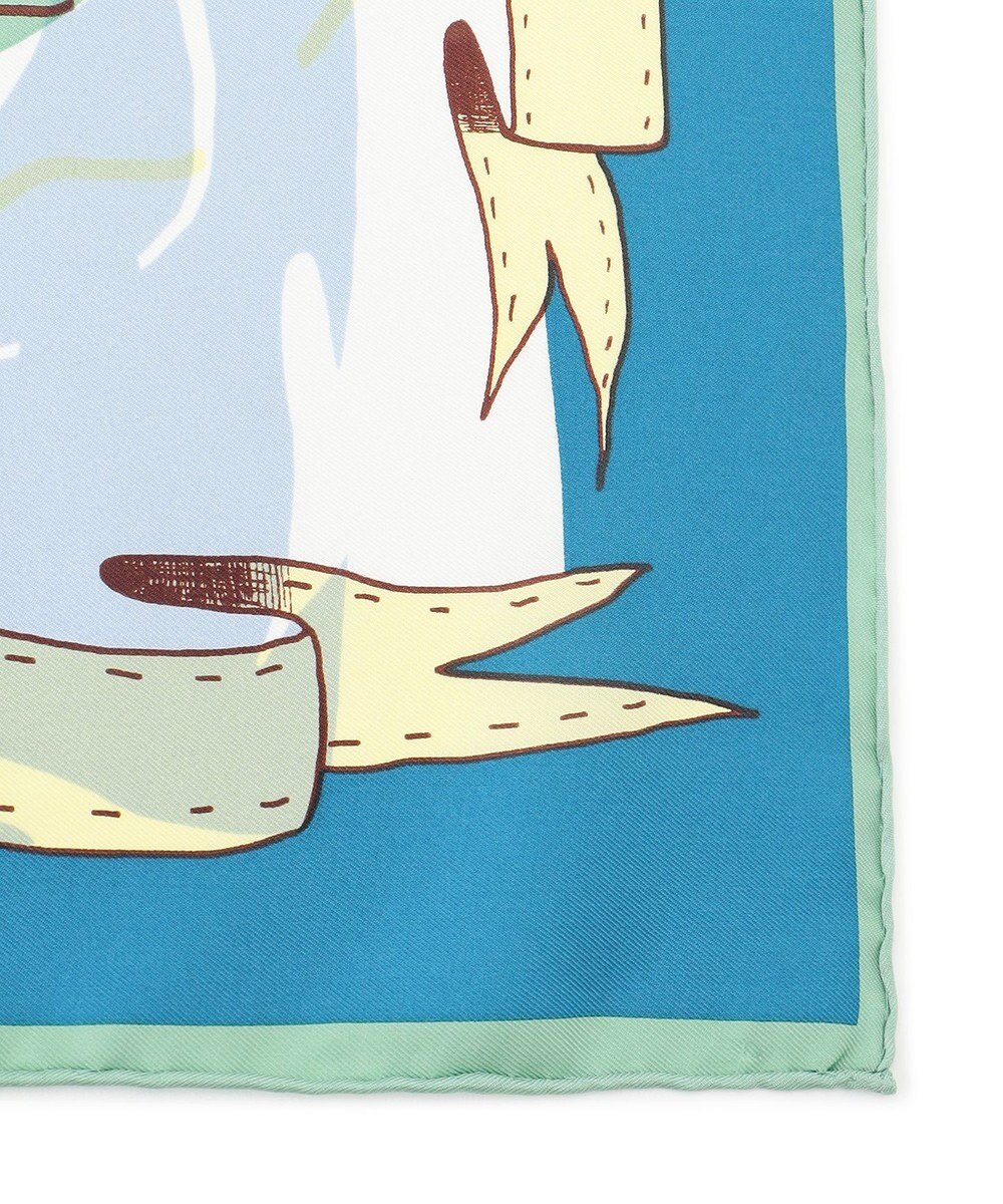 23区 manipuri コラージュローズ シルク スカーフ 