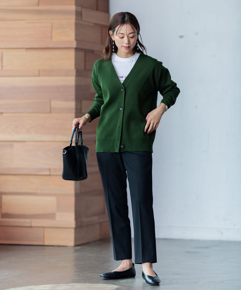 ANY L 【ウエストゴム/ストレッチ/裏起毛】シークレットウォーム　テーパードパンツ 