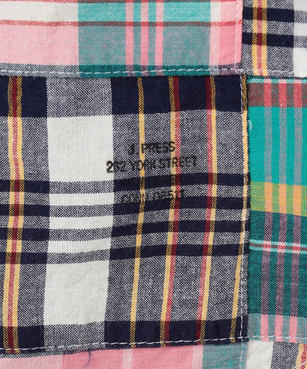 J.PRESS MEN 【KING SIZE】パッチワーク プルオーバーシャツ 