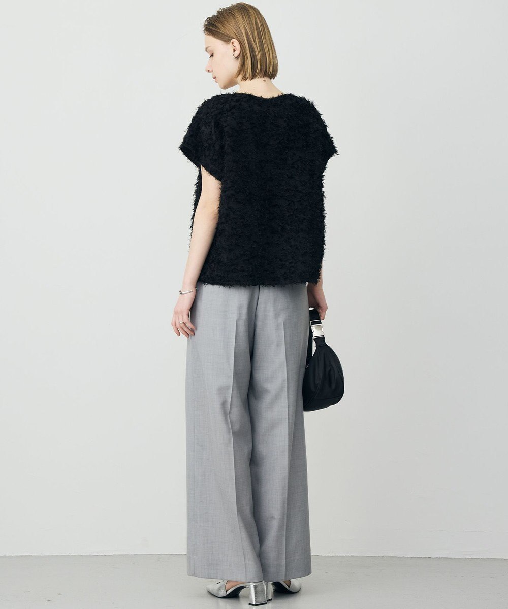 ICB L シアーカットジャガード Vネックトップス 