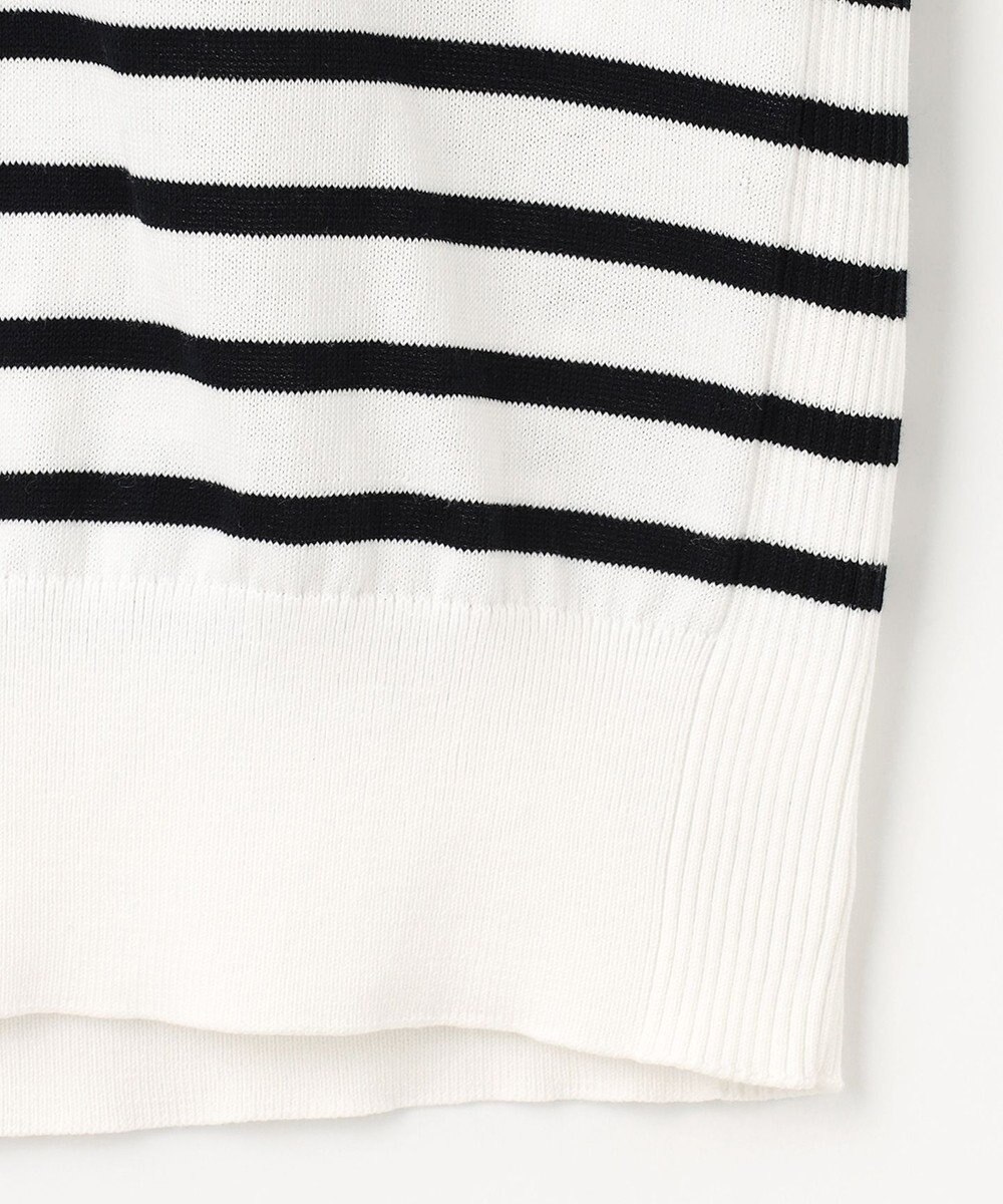 J.PRESS LADIES 【洗える】BASIC HT-COTTON クルーネック ボーダー ニット 