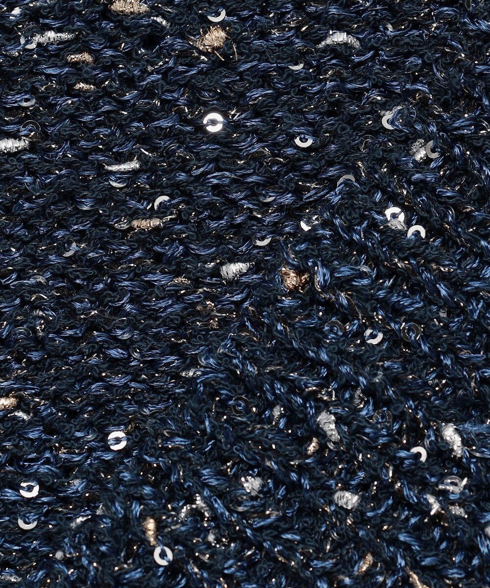 自由区 L 【1枚で華やぐ】ラメノットスパングル ニット 