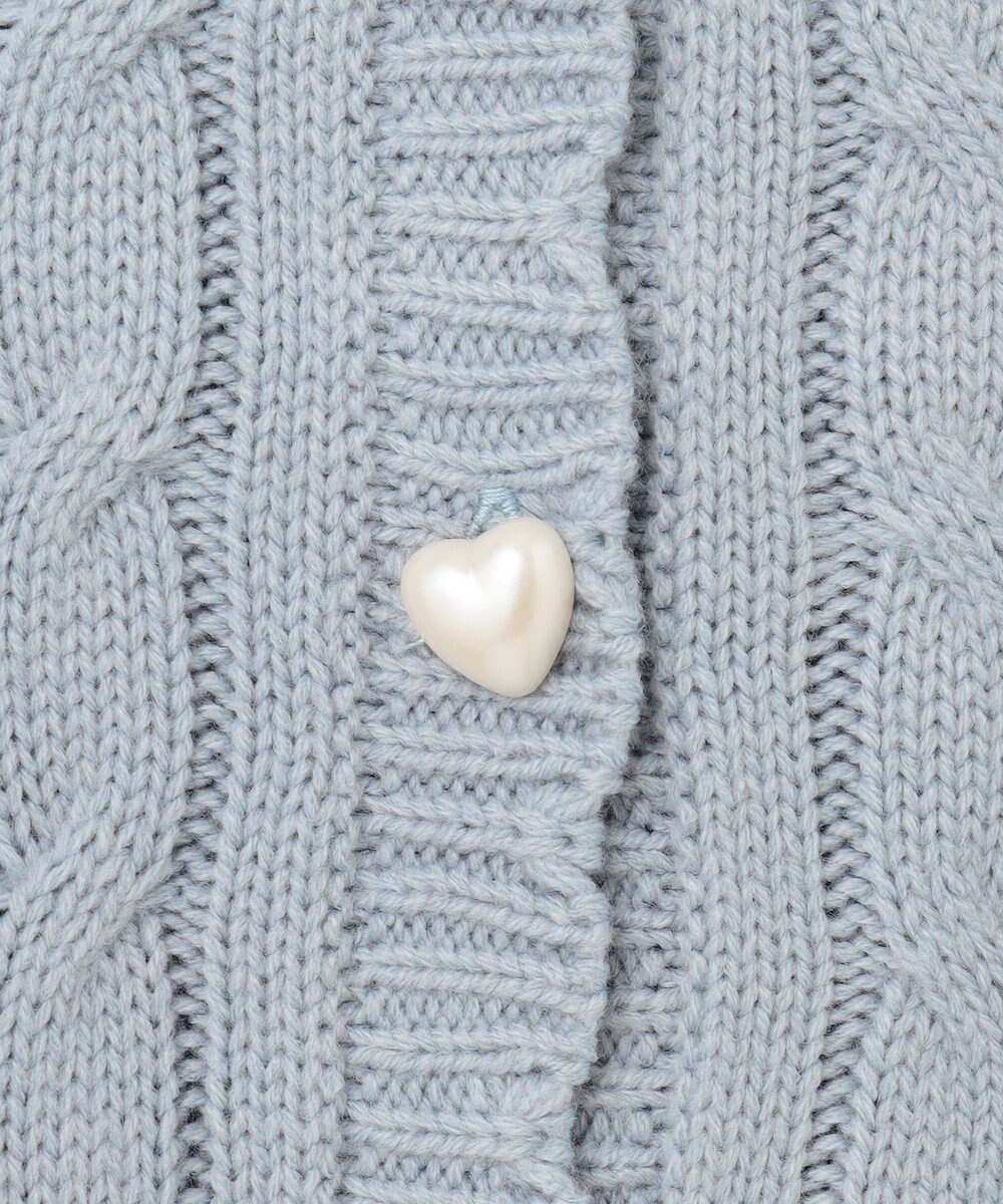 ANY KIDS ハート ニット カーディガン 